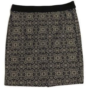 The Limited Black and Cream Lace Pencil Skirt Size 14